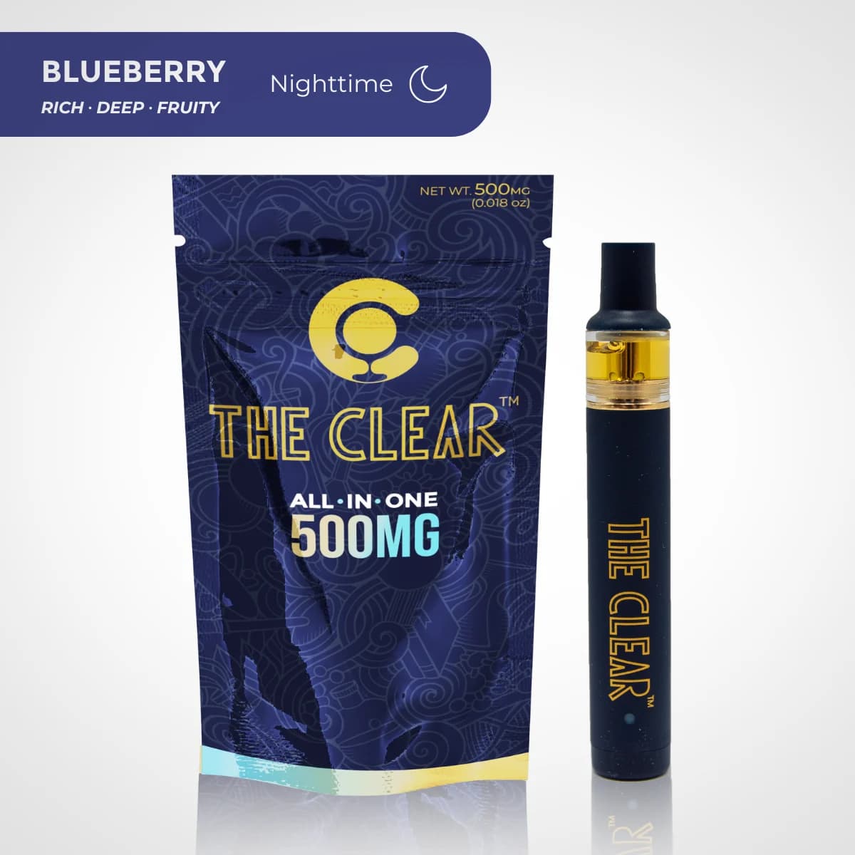 The Clear Original All in One Disposable 1000mg | Blueberry
