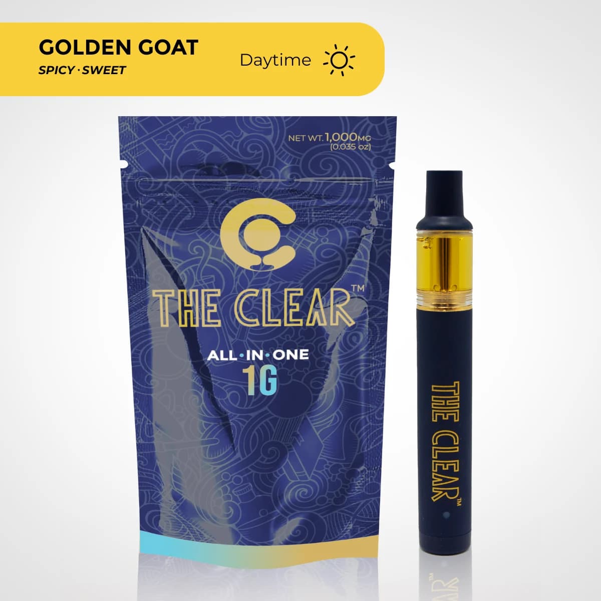 The Clear Original All in One Disposable 1000mg | Golden Goat