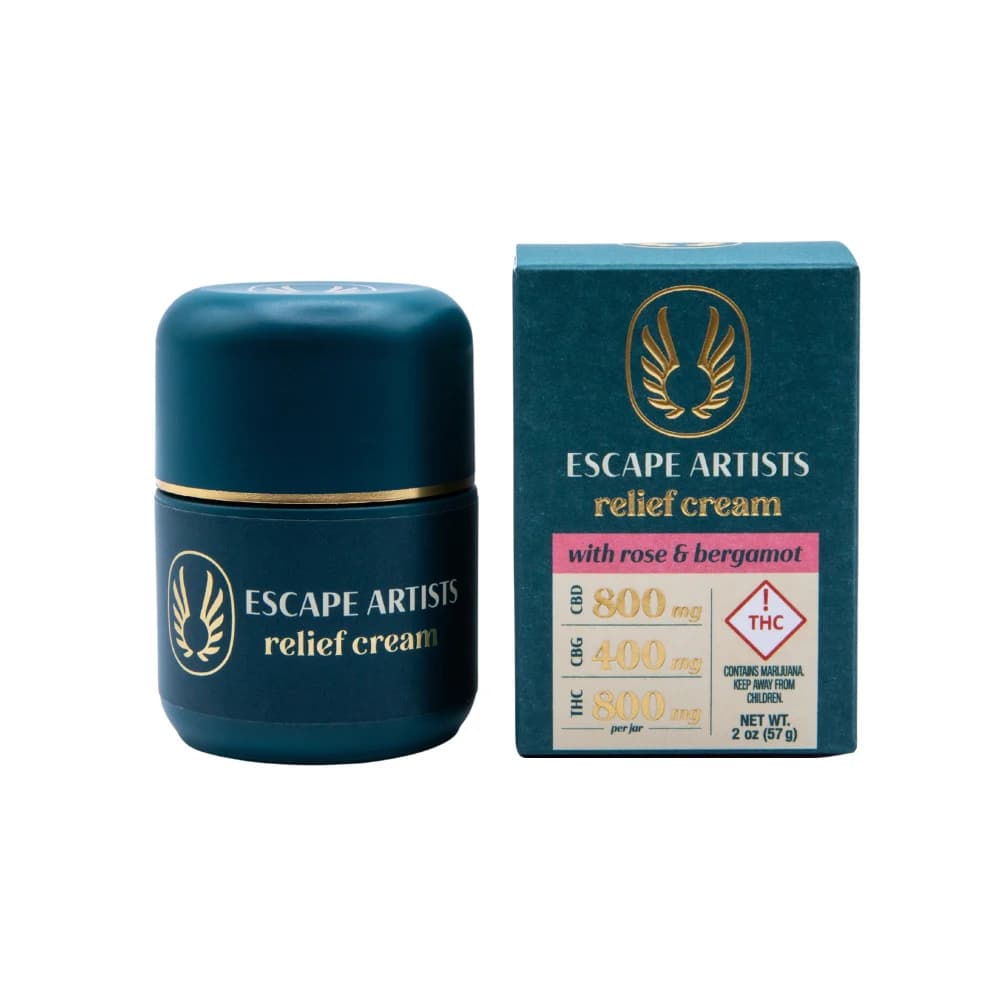 Escape Artists Relief Cream Rose & Bergamot 2:1:2 800mg