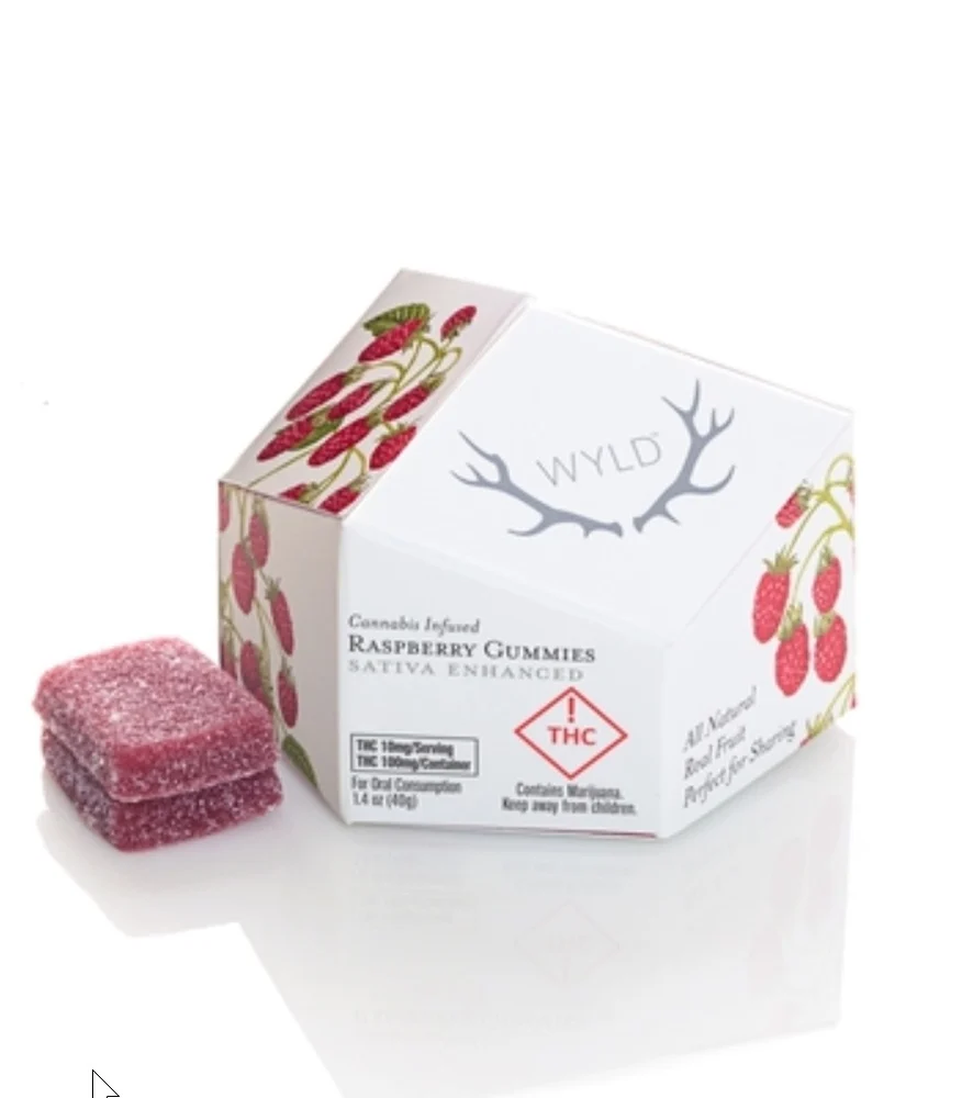 WYLD Gummies: Raspberry Sativa 100mg