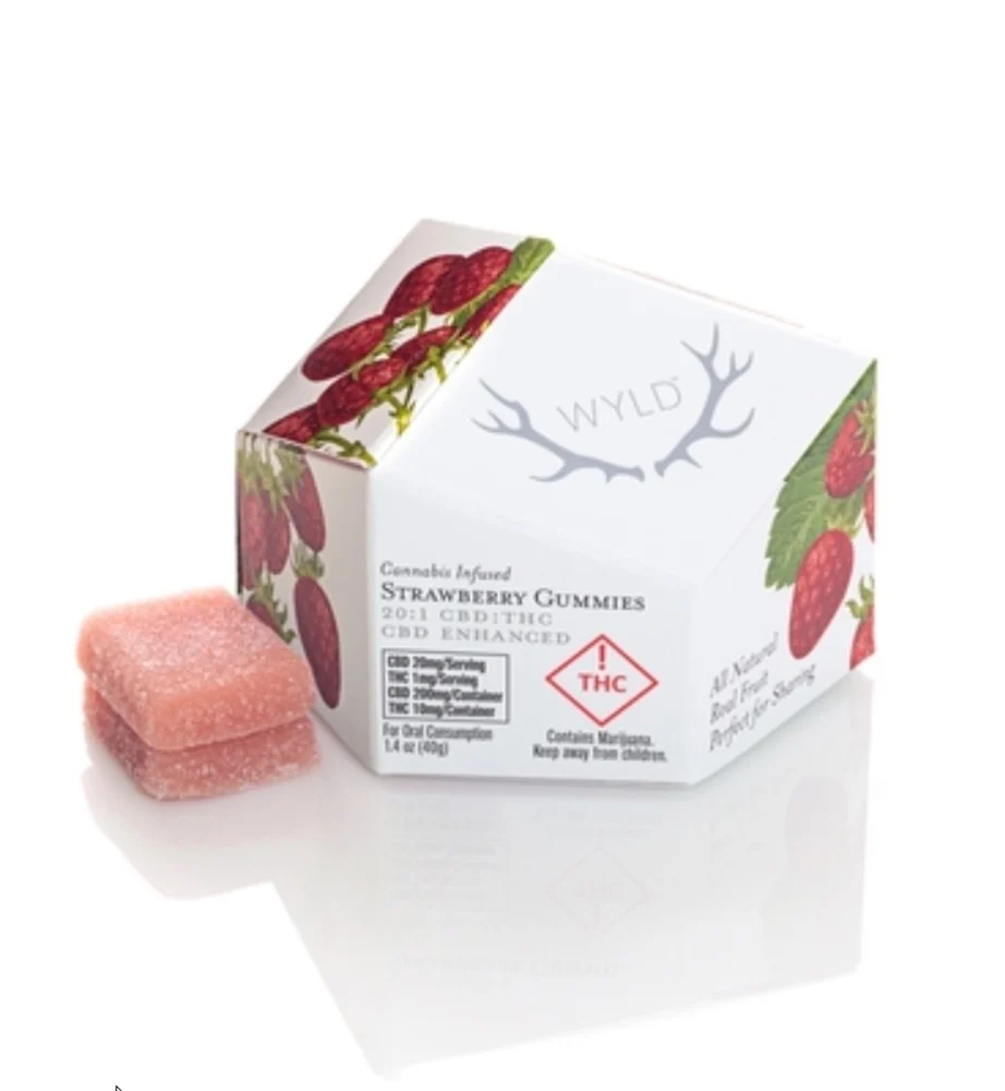 WYLD Gummies: Strawberry CBD 20:1 10mg