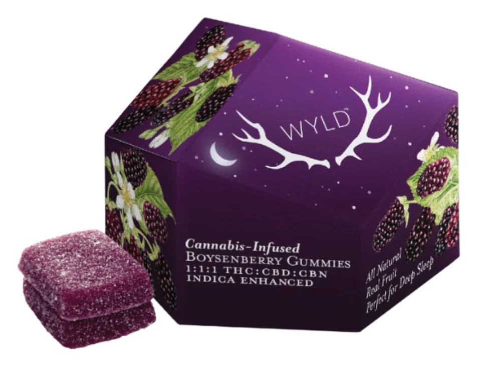 WYLD Gummies: Pomegranate Hybrid 1:1 100mg