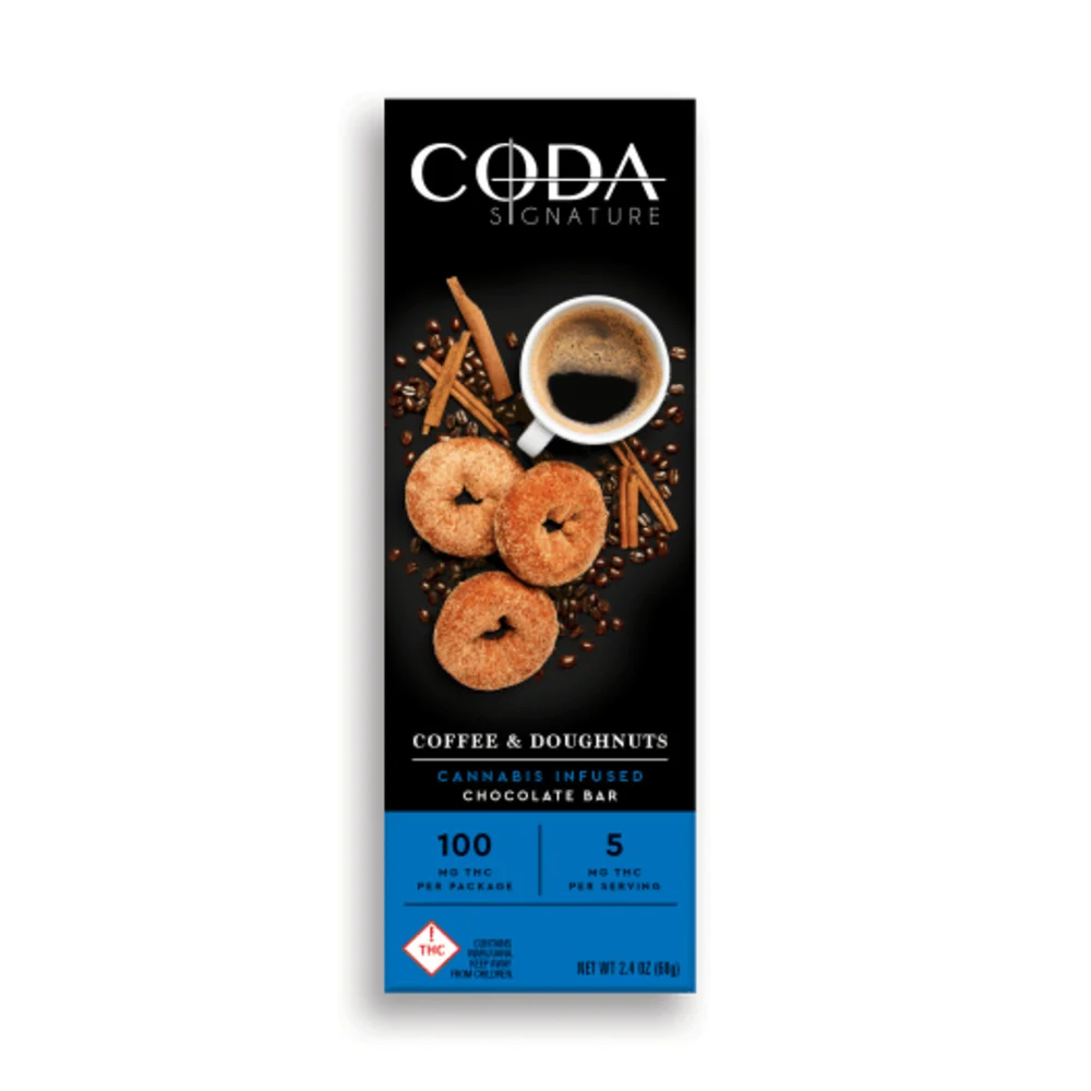 CODA Chocolate Bar: Bar Coffee and Doughnuts 100mg