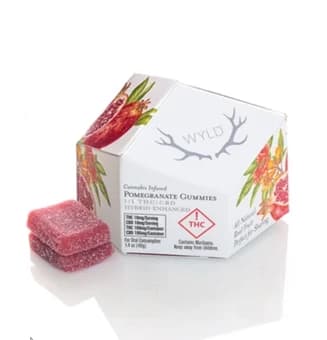 WYLD Gummies: Pomegranate Hybrid 1:1 100mg