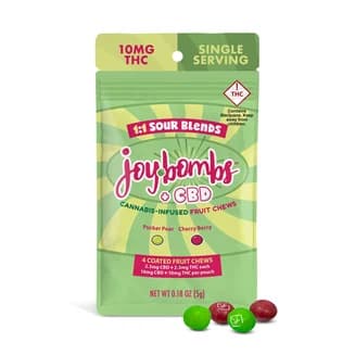 Joy Bombs + CBD 1:1 Sour Blends - 10mg THC (4pk / 2.5mg THC & 2.5mg CBD ea)