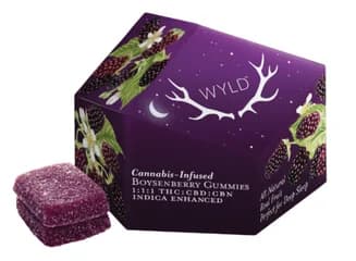 WYLD Gummies: Pomegranate Hybrid 1:1 100mg